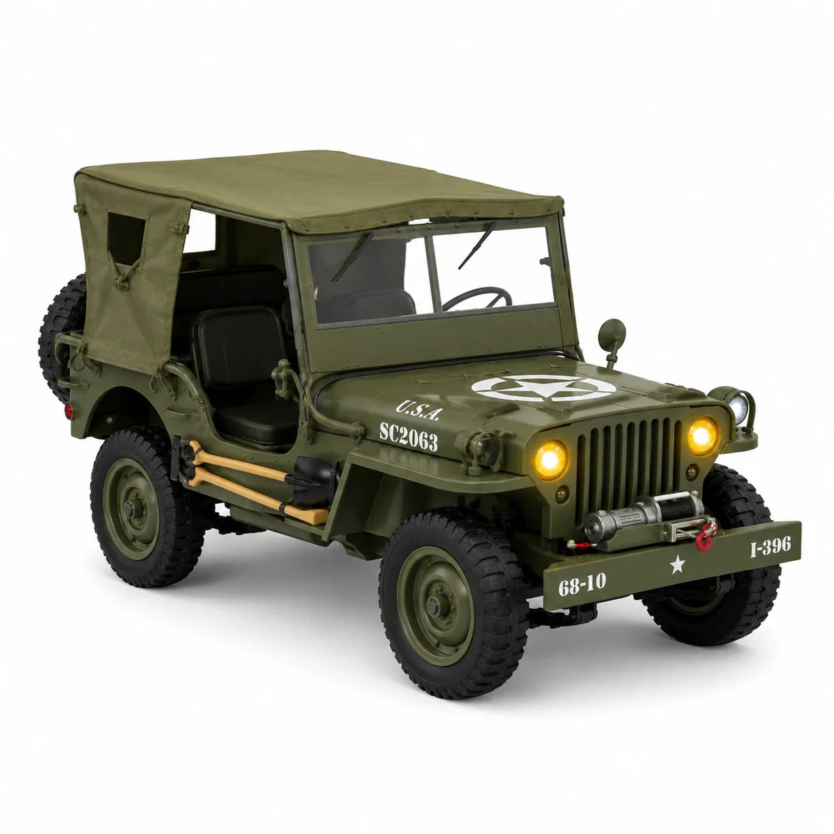 Original Willys Military RC Jeep with Canvas Cover & Winch