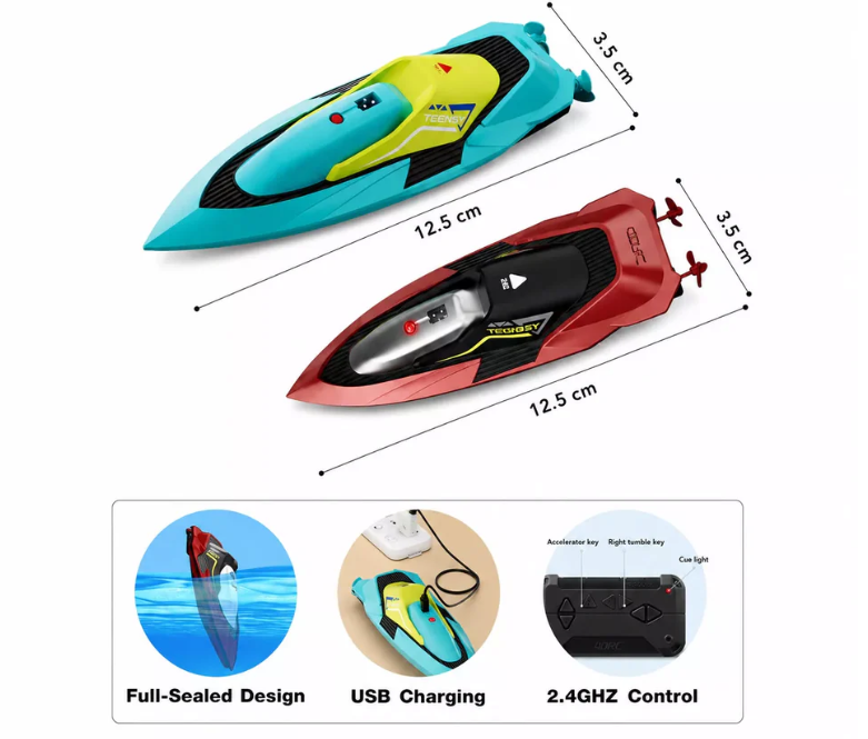 4DRC Teensy V Mini RC Boat | 10cm World’s Smallest Racing Boat