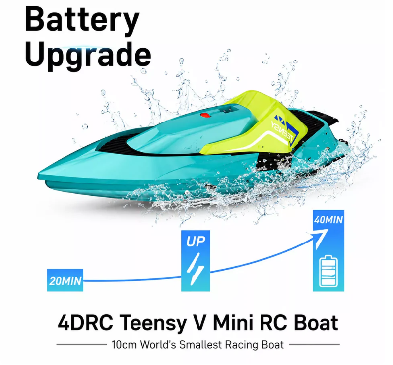 4DRC Teensy V Mini RC Boat | 10cm World’s Smallest Racing Boat