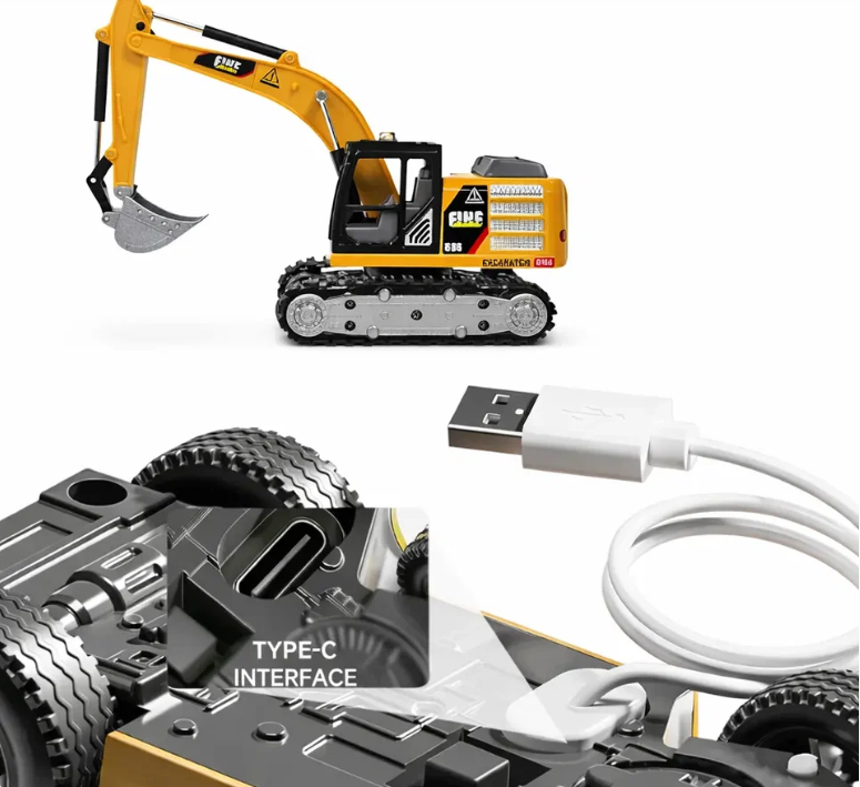 Mini RC Metal JCB 1:64