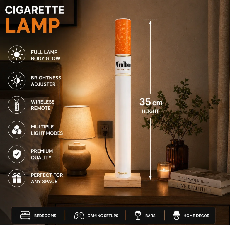 Cigarette LED Lamp with Wireless Remote (35 cm)