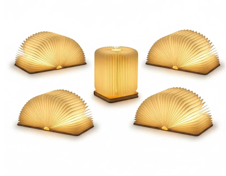 Foldable Wooden Book Lamp